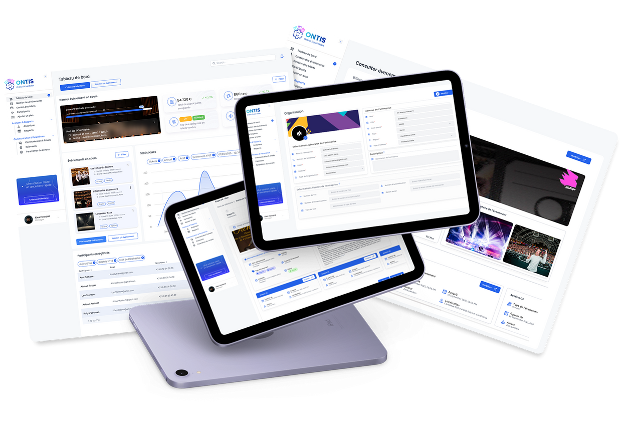 ONTIS - Plateforme de gestion d'événements